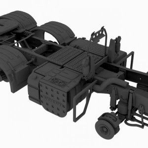 【喵喵模型坊】AN 1/24 底盤組 6x2/4 後軸舉